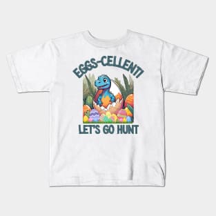 Easter dinosaur egg hunt Kids T-Shirt